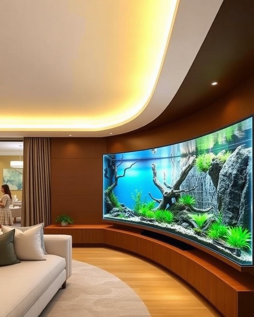Curved Wall Aquarium — Home aquarium project